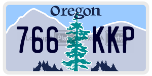 766KKP  license plate in OR