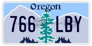 766LBY  license plate in OR