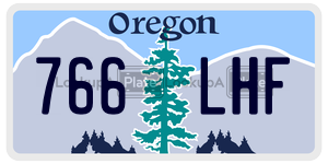 766LHF  license plate in OR