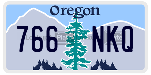 766NKQ  license plate in OR