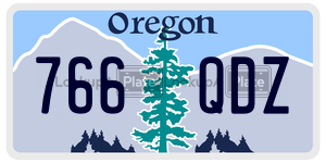 766QDZ  license plate in OR