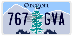 767GVA  license plate in OR