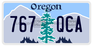 767QCA  license plate in OR