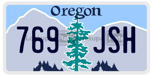 769JSH  license plate in OR