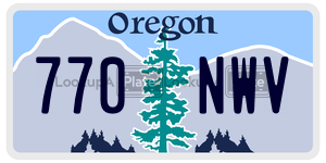 770NWV license plate in Oregon
