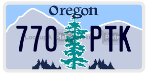 770PTK  license plate in OR