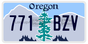 771BZV license plate in Oregon
