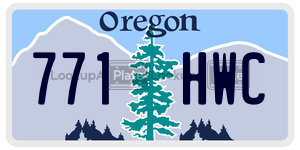 771HWC  license plate in OR