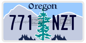 771NZT  license plate in OR