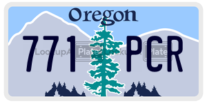 771PCR  license plate in OR