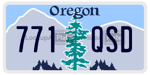771QSD  license plate in OR