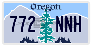 772NNH  license plate in OR