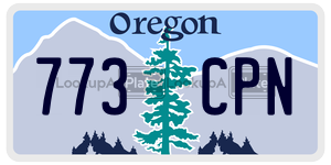 773CPN license plate in Oregon