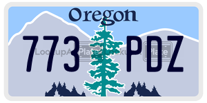 773PDZ  license plate in OR