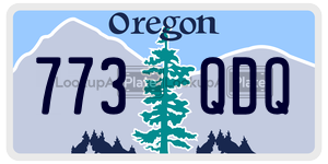 773QDQ  license plate in OR