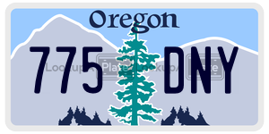 775DNY  license plate in OR