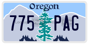 775PAG license plate in Oregon