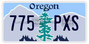 775PXS license plate in Oregon