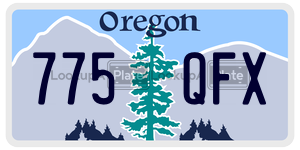 775QFX  license plate in OR