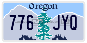 776JYQ  license plate in OR