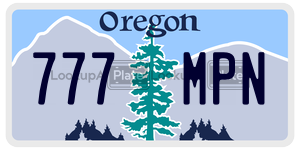 777MPN  license plate in OR