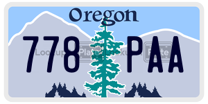 778PAA  license plate in OR