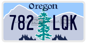 782LQK  license plate in OR