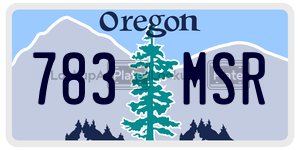 783MSR  license plate in OR