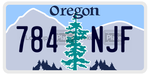 784NJF  license plate in OR