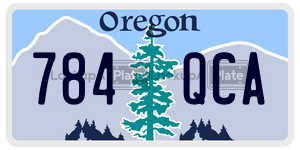 784QCA license plate in Oregon