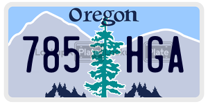 785HGA license plate in Oregon