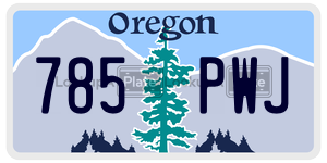 785PWJ  license plate in OR