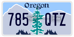 785QTZ  license plate in OR