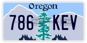 786KEV  license plate in OR