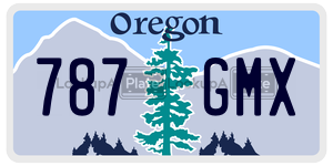 787GMX  license plate in OR