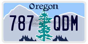 787QDM license plate in Oregon