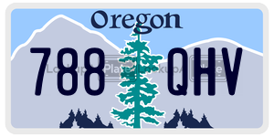 788QHV  license plate in OR
