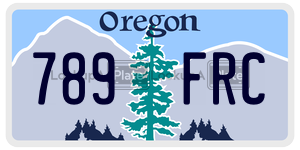 789FRC  license plate in OR