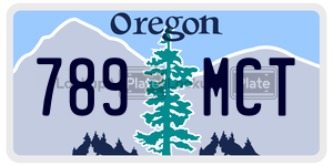 789MCT  license plate in OR