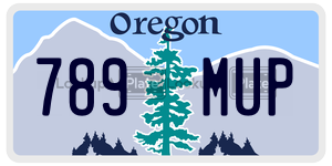 789MUP license plate in Oregon
