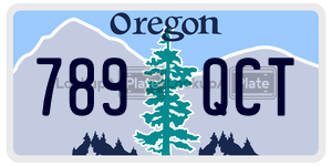 789QCT  license plate in OR
