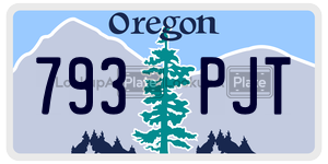 793PJT  license plate in OR