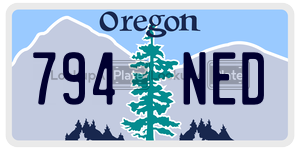 794NED  license plate in OR
