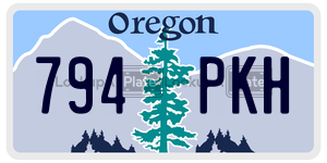 794PKH  license plate in OR