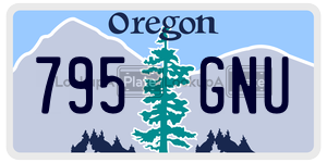795GNU  license plate in OR