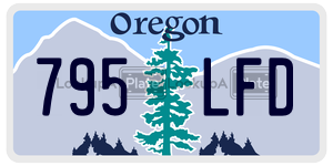 795LFD  license plate in OR
