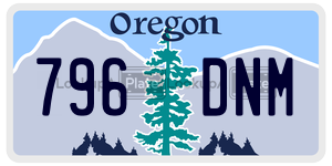 796DNM  license plate in OR