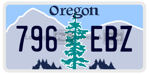 796EBZ  license plate in OR