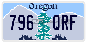 796QRF  license plate in OR