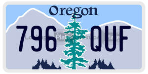 796QUF  license plate in OR